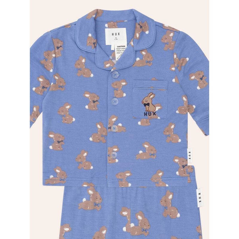 Huxbaby Vintage Blue Bunny Pj Set 3-8Y image number 2